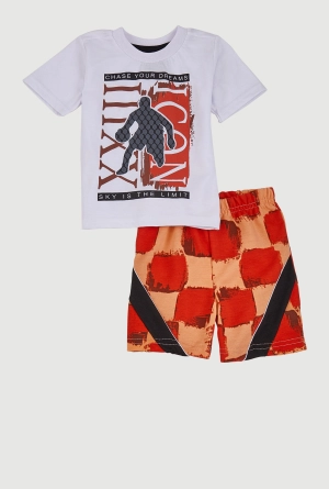 Baby Boys 12-24M Chase Your Dreams Graphic Tee and Shorts