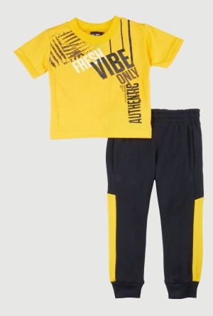 Baby Boys 12-24M Fresh Vibe Only Graphic Tee and Joggers