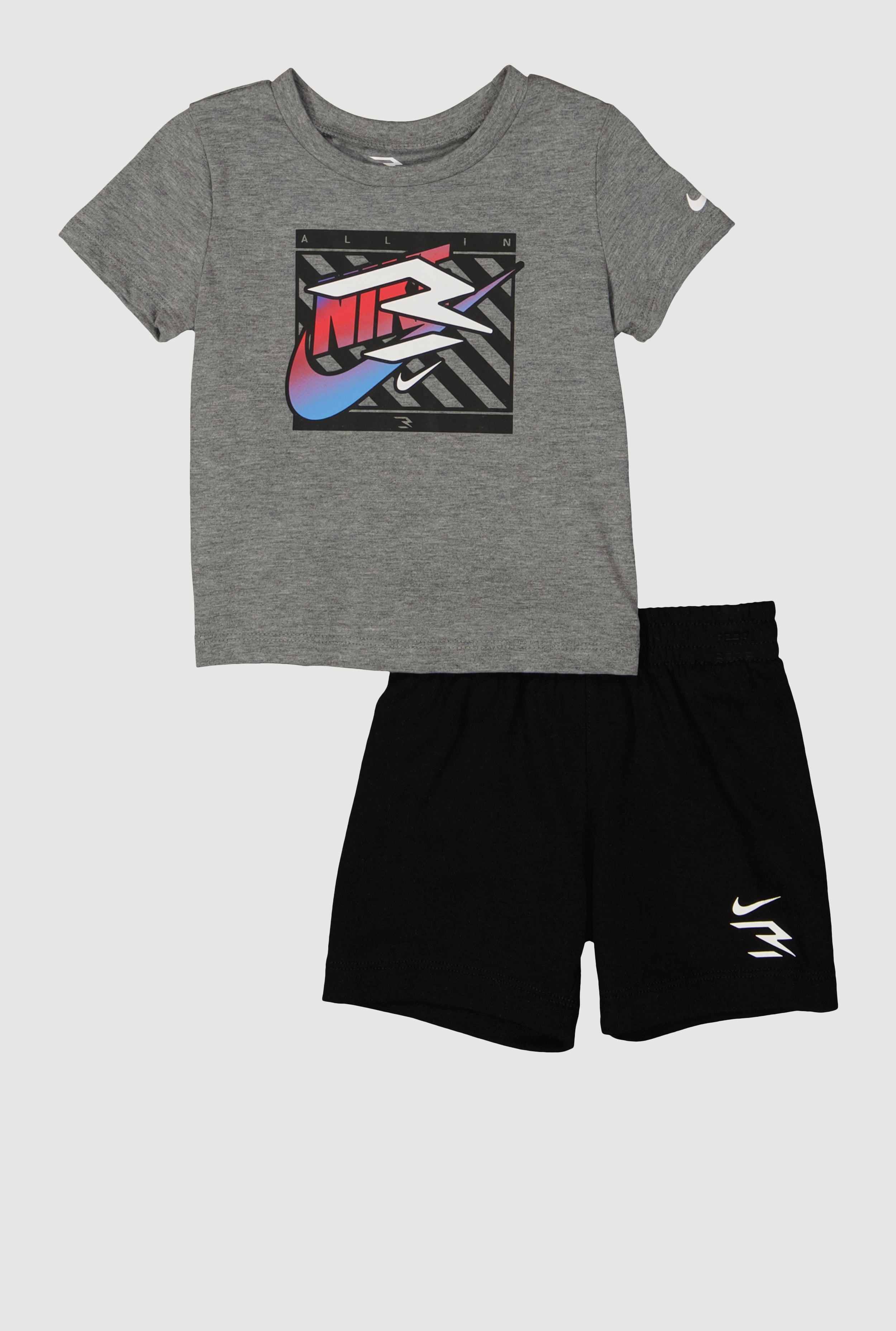 Baby Boys 12-24M Marled Graphic Tee and Sweatshorts