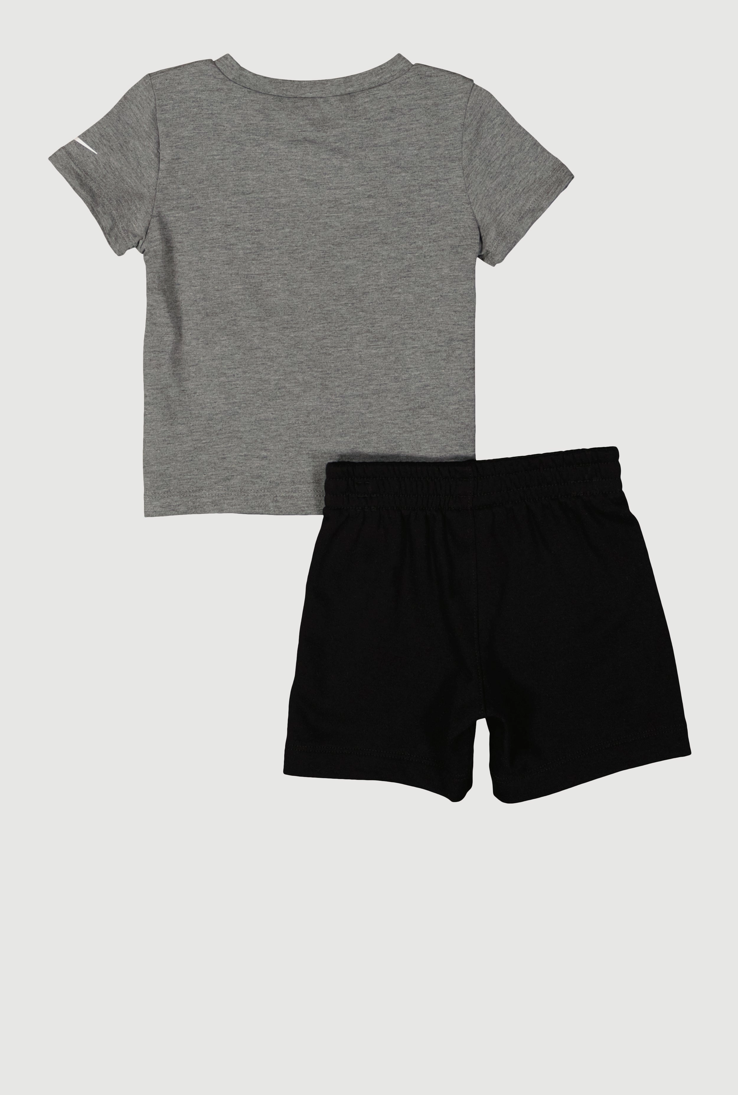 Baby Boys 12-24M Marled Graphic Tee and Sweatshorts