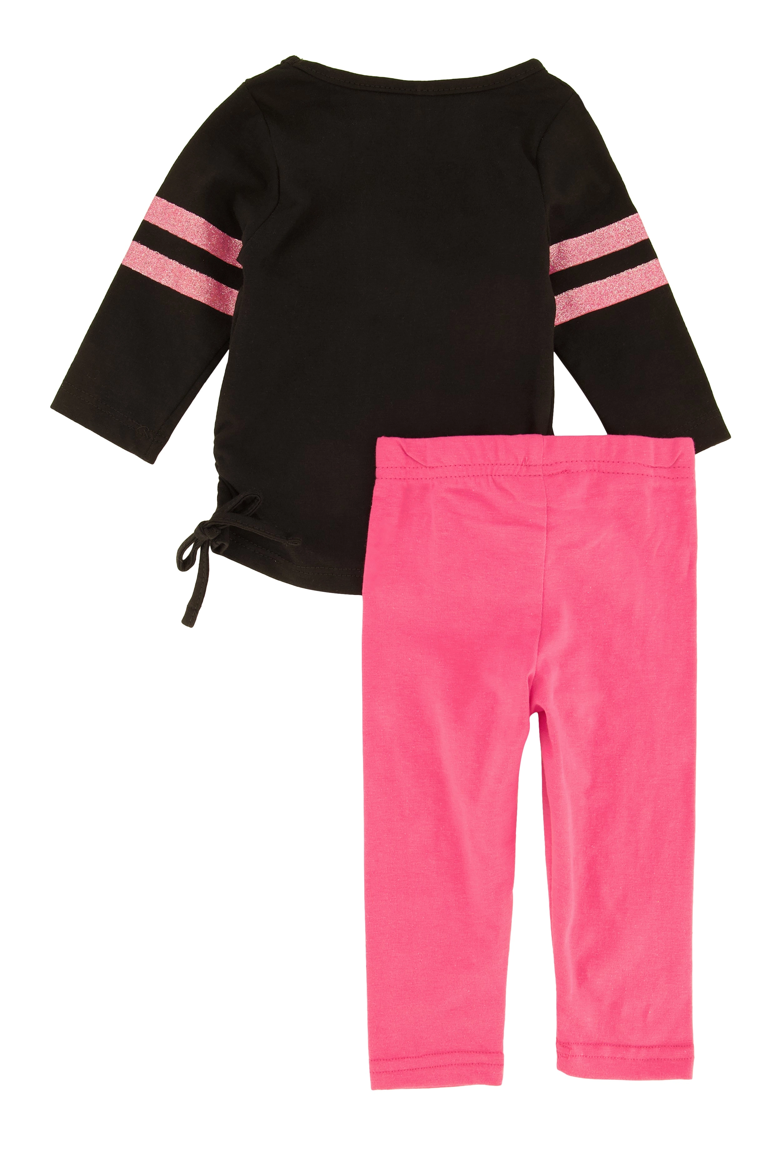 Baby Girls 0-9M Blessed Glitter Graphic Tee and Leggings