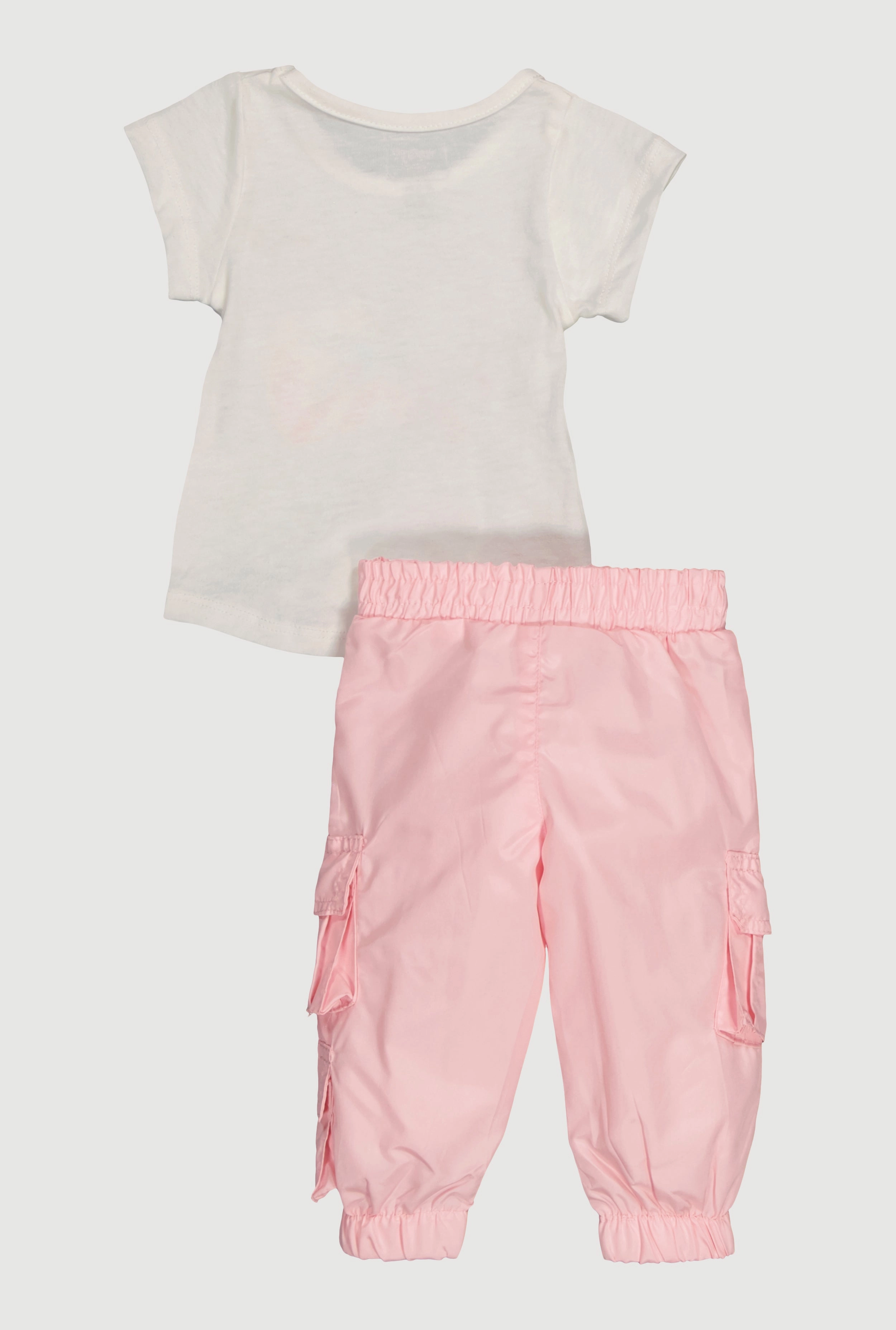 Baby Girls 0-9M Butterfly Glitter Graphic Tee and Joggers