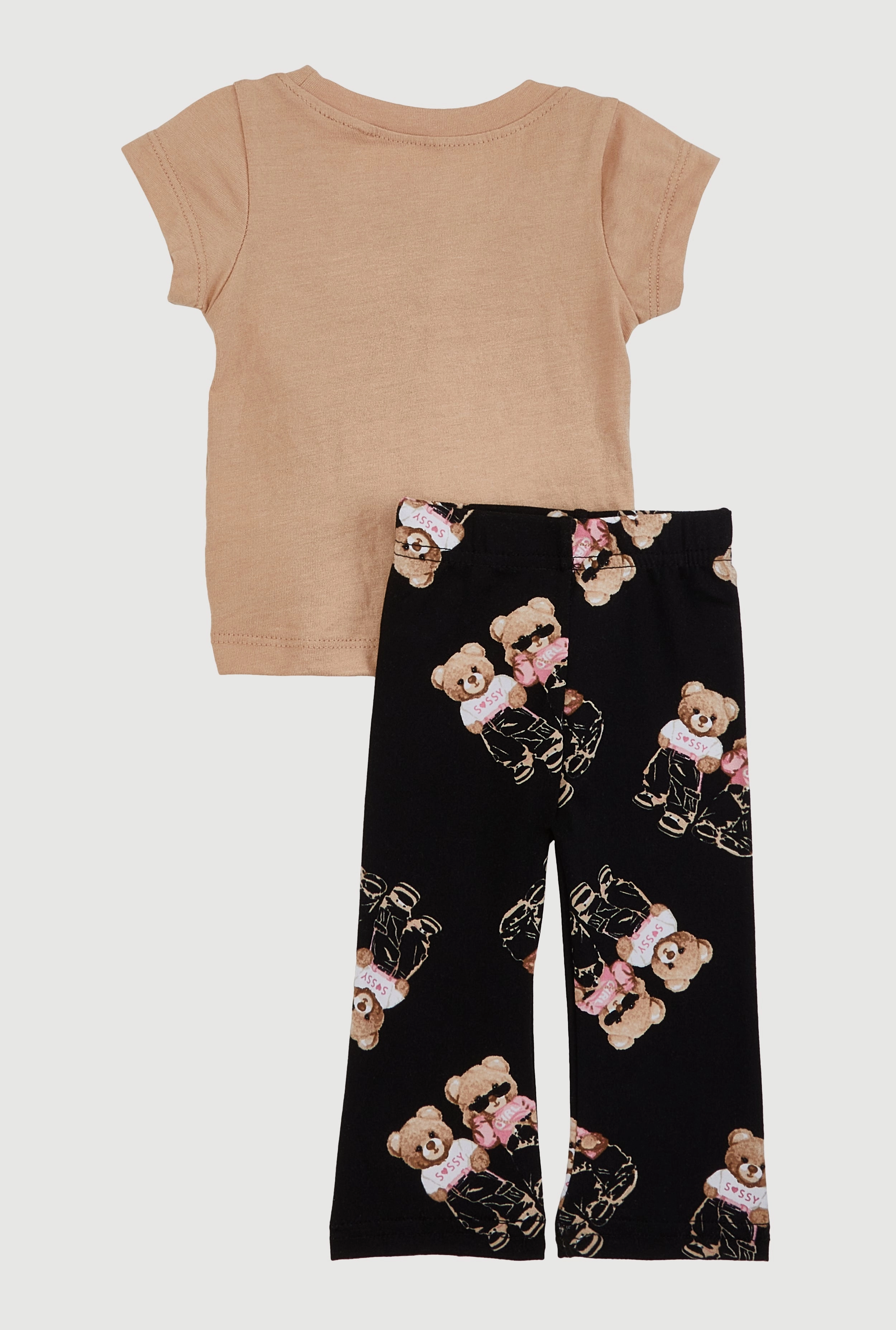 Baby Girls 0-9M Sassy Girl Bears Graphic Tee and Leggings