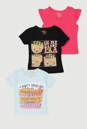 Baby Girls 12-24M In My Sassy Era Graphic Tee 3 Pack