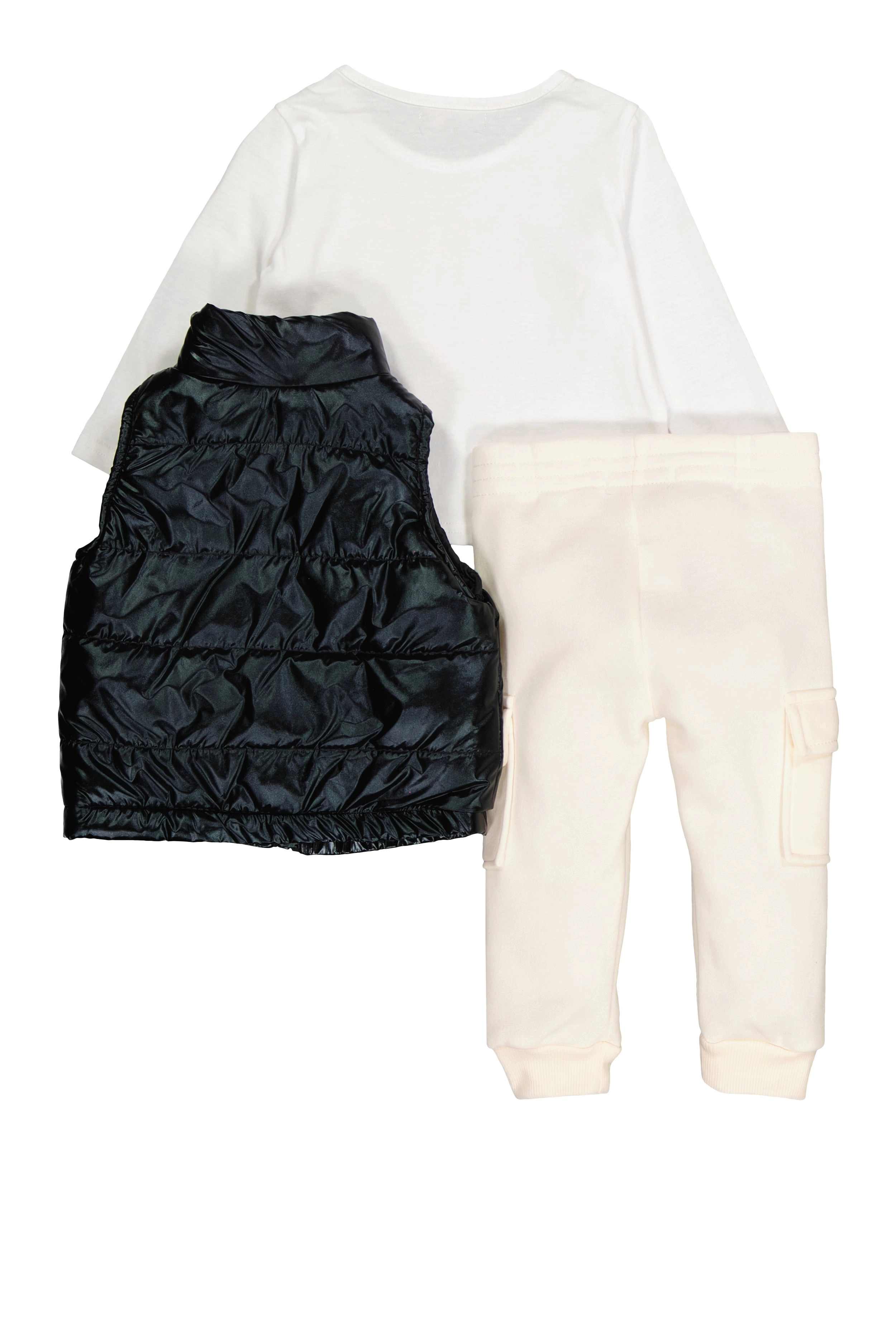 Baby Girls 12-24M Love Tee with Metallic Vest and Joggers