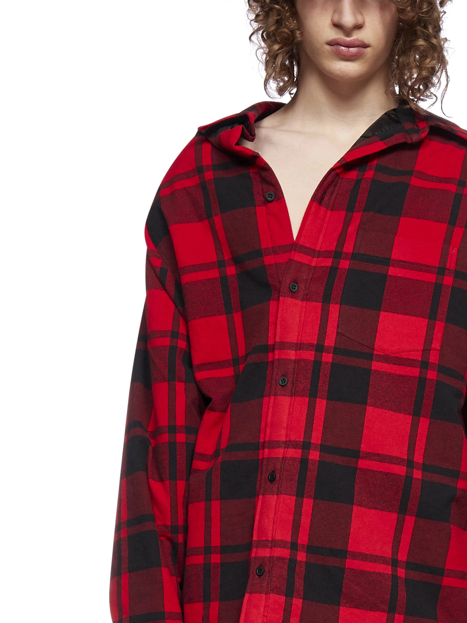 Balenciaga Asymmetric Checked Shirt