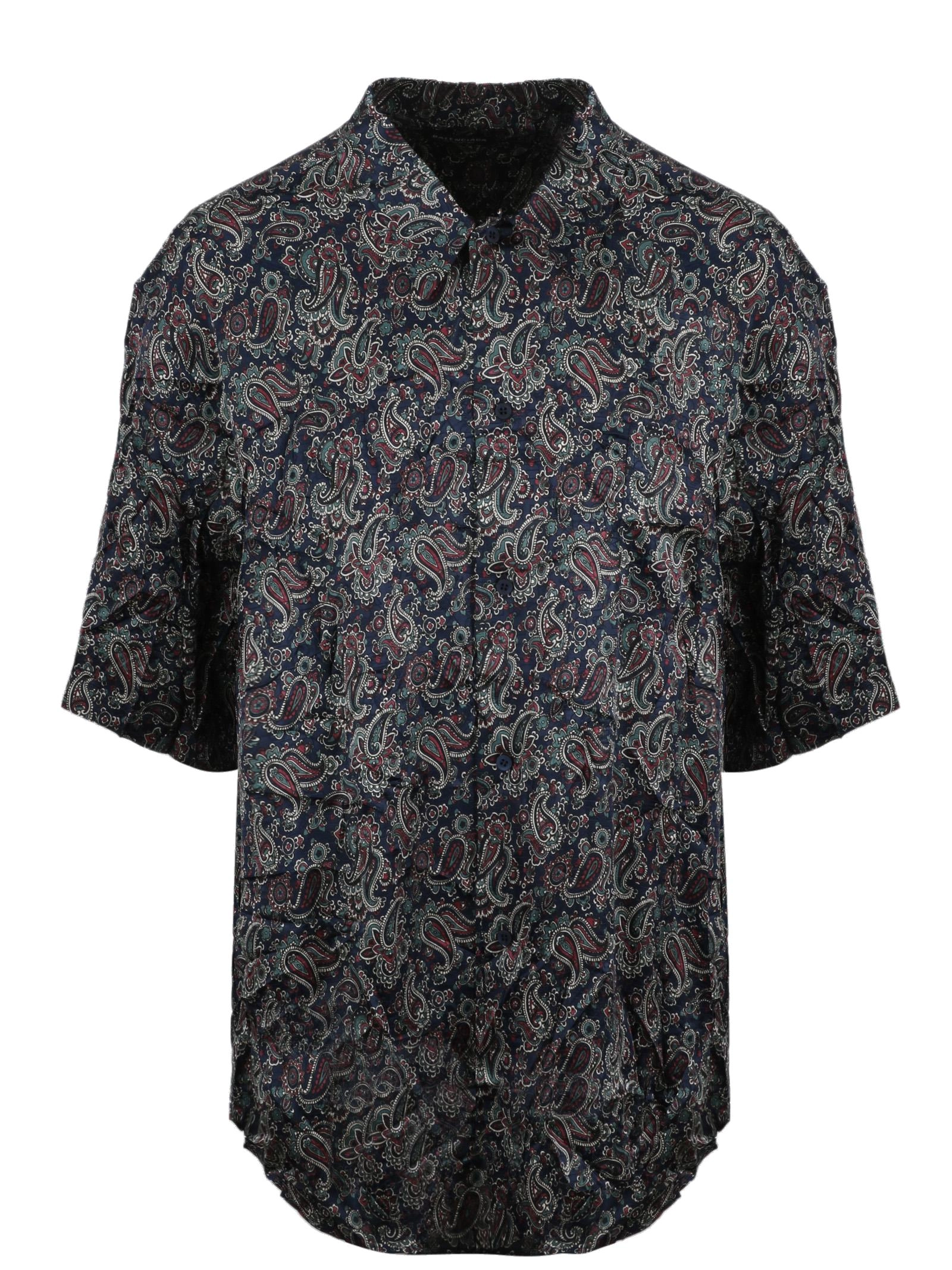 Balenciaga Paisley Short-Sleeved Shirt