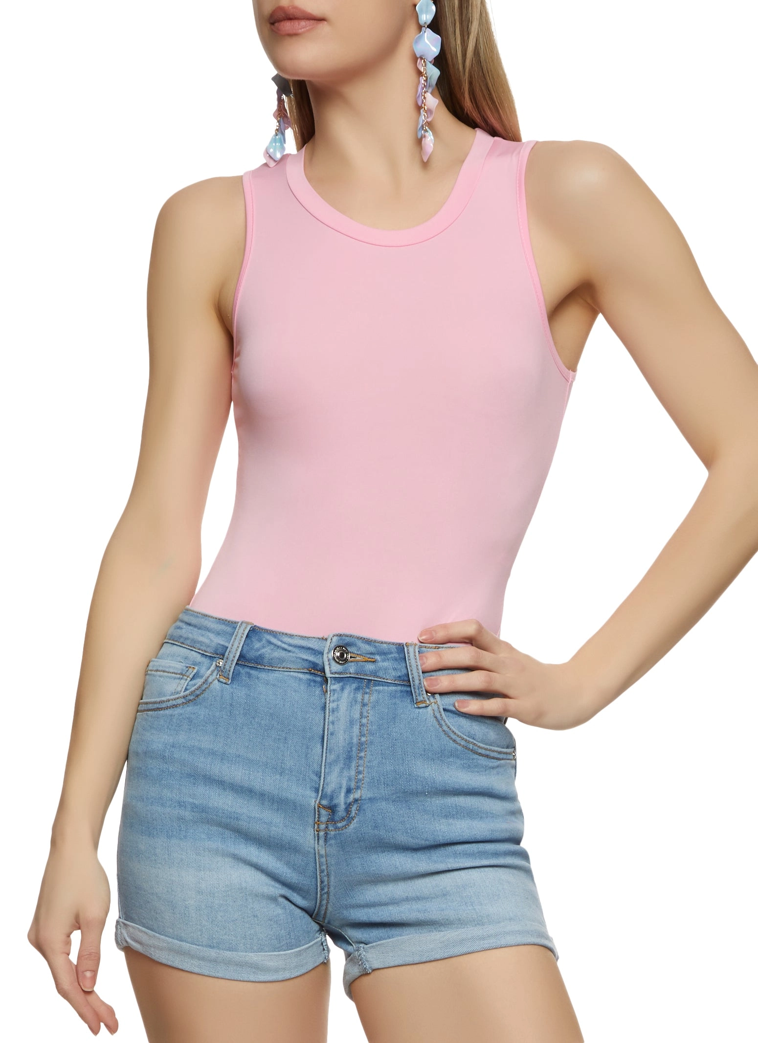 Basic Crew Neck Tank Bodysuit