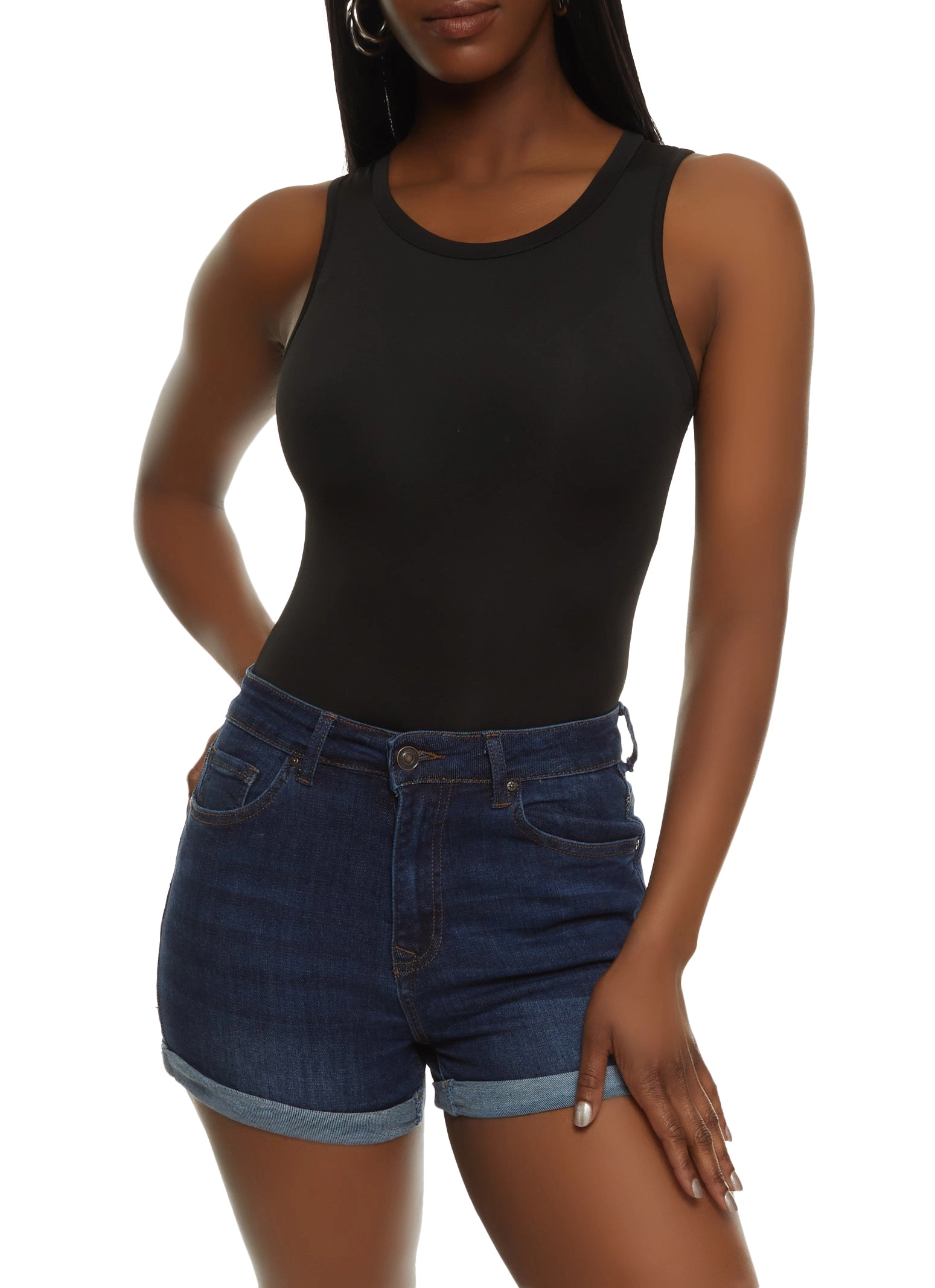 Basic Crew Neck Tank Bodysuit