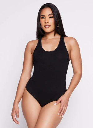 Basic Scoop Neck Racerback Tank Bodysuit