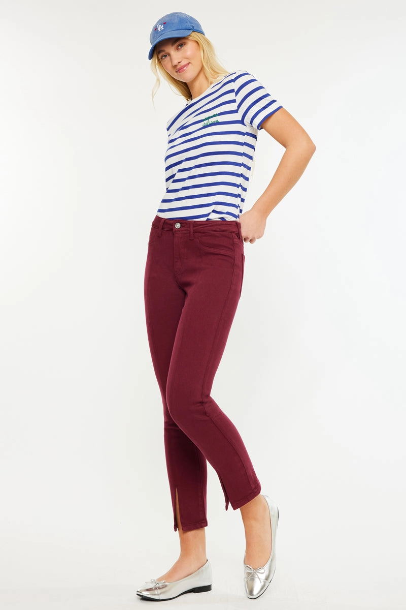 Belinda Mid Rise Skinny Straight Leg Jeans
