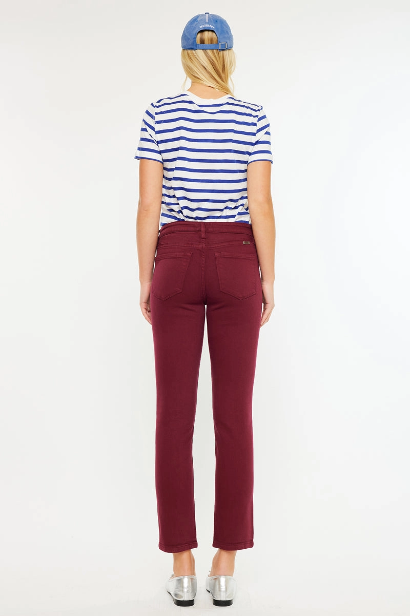 Belinda Mid Rise Skinny Straight Leg Jeans