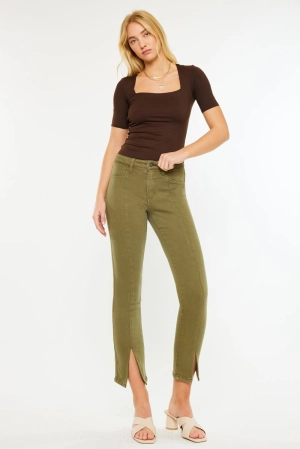 Belinda Mid Rise Skinny Straight Leg Jeans