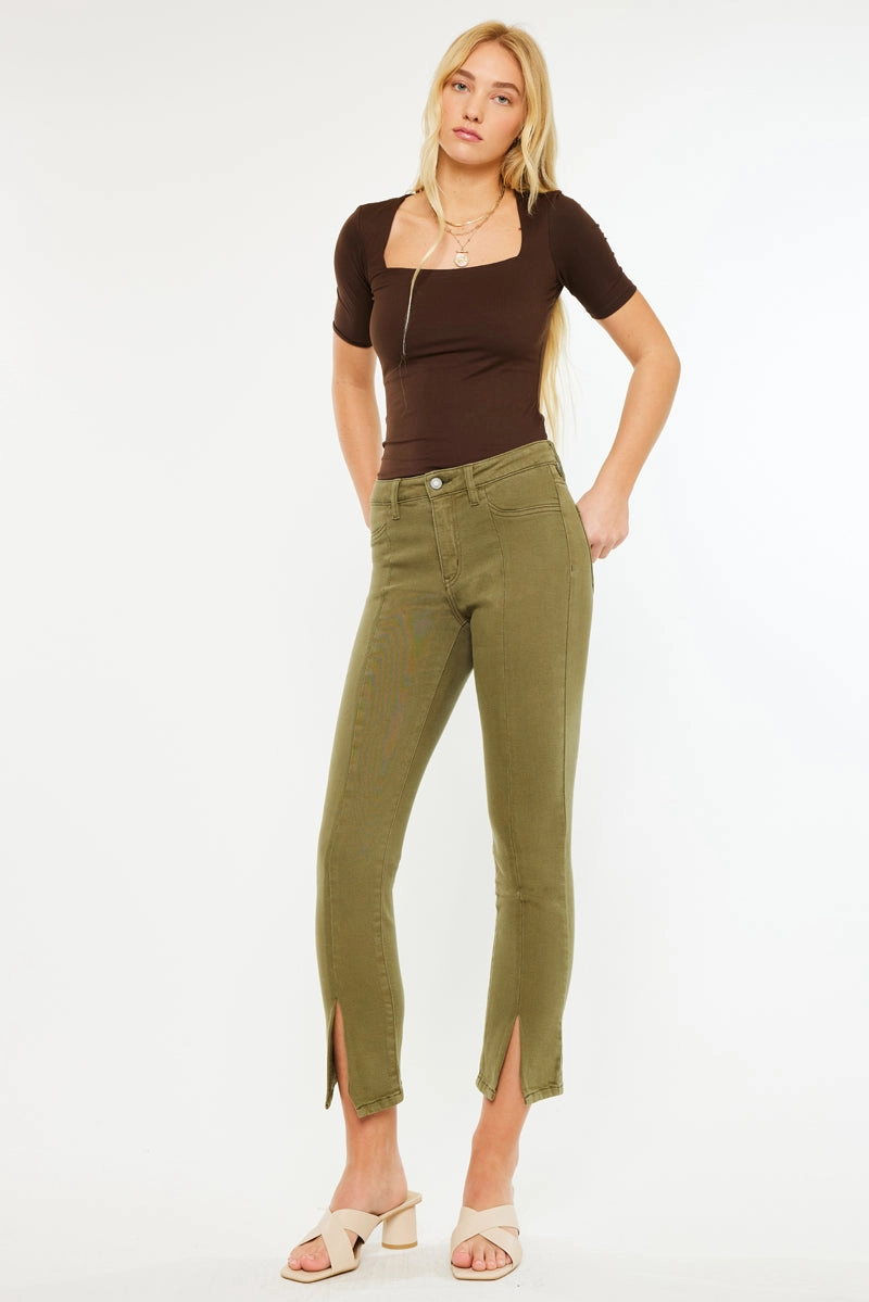 Belinda Mid Rise Skinny Straight Leg Jeans