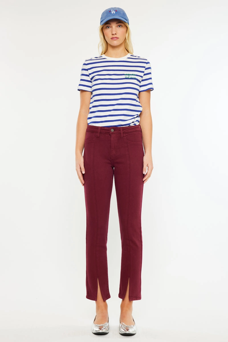 Belinda Mid Rise Skinny Straight Leg Jeans