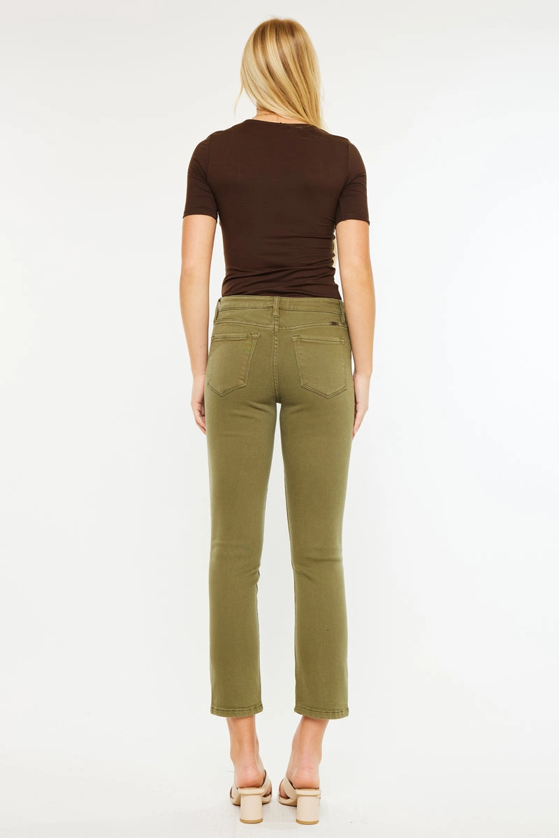 Belinda Mid Rise Skinny Straight Leg Jeans