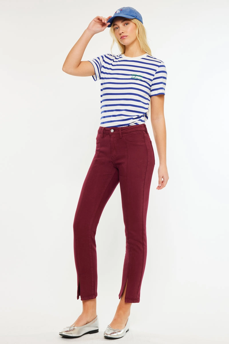 Belinda Mid Rise Skinny Straight Leg Jeans