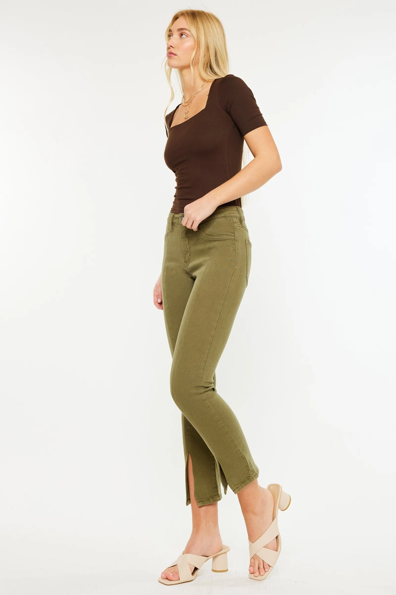 Belinda Mid Rise Skinny Straight Leg Jeans
