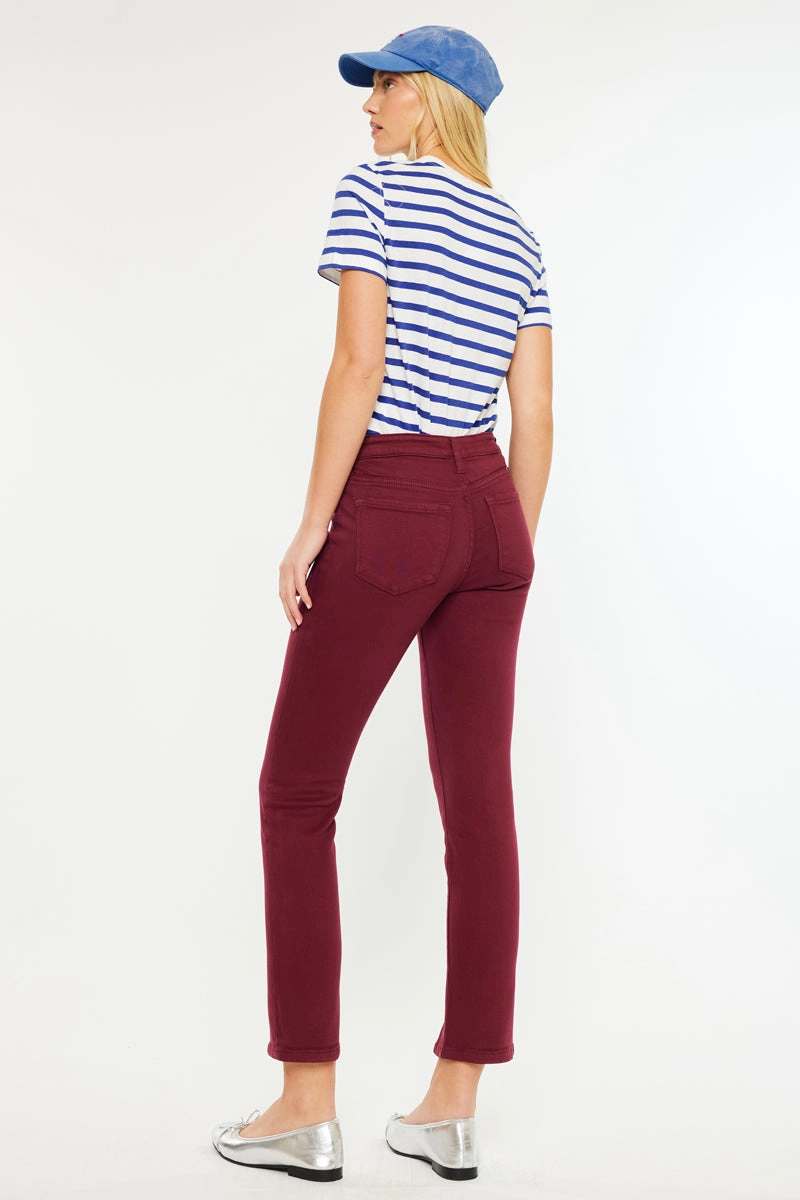 Belinda Mid Rise Skinny Straight Leg Jeans