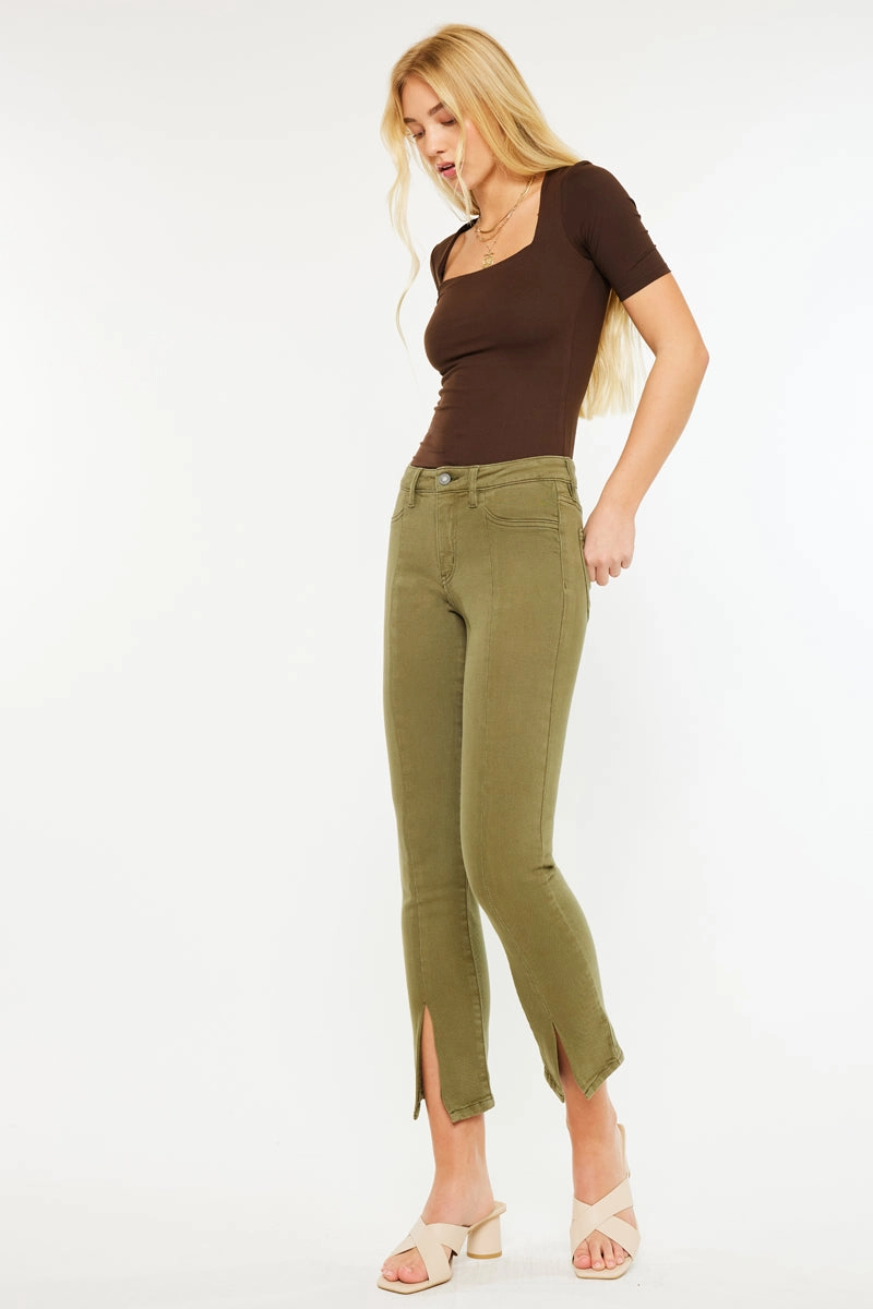 Belinda Mid Rise Skinny Straight Leg Jeans