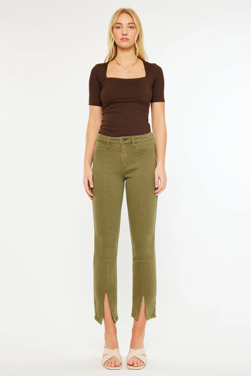 Belinda Mid Rise Skinny Straight Leg Jeans