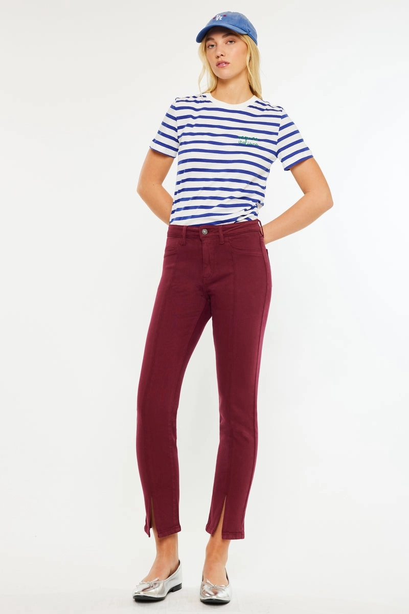 Belinda Mid Rise Skinny Straight Leg Jeans