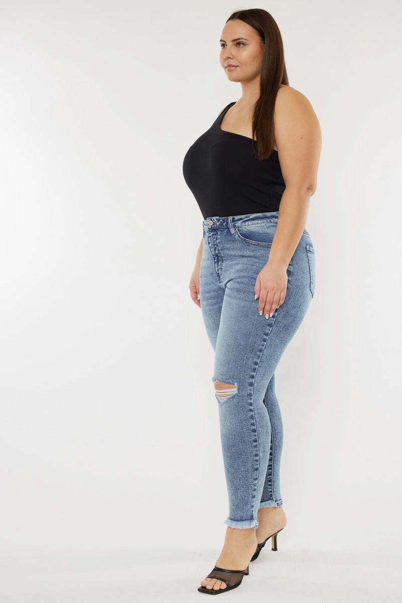 Bellita High Rise Ankle Skinny Jeans (Plus Size)