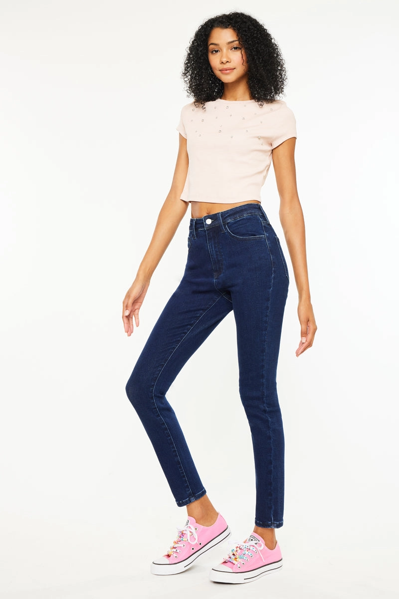 Bev Essentials High Rise Ankle Skinny Jeans