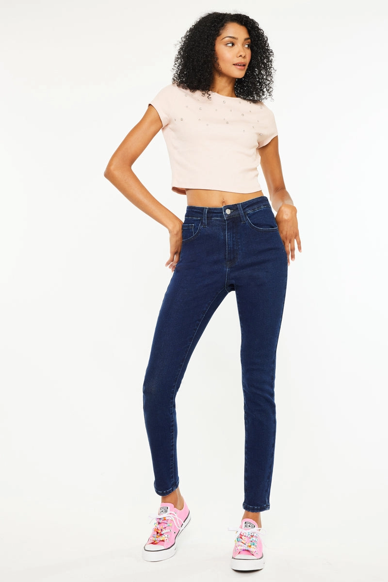 Bev Essentials High Rise Ankle Skinny Jeans