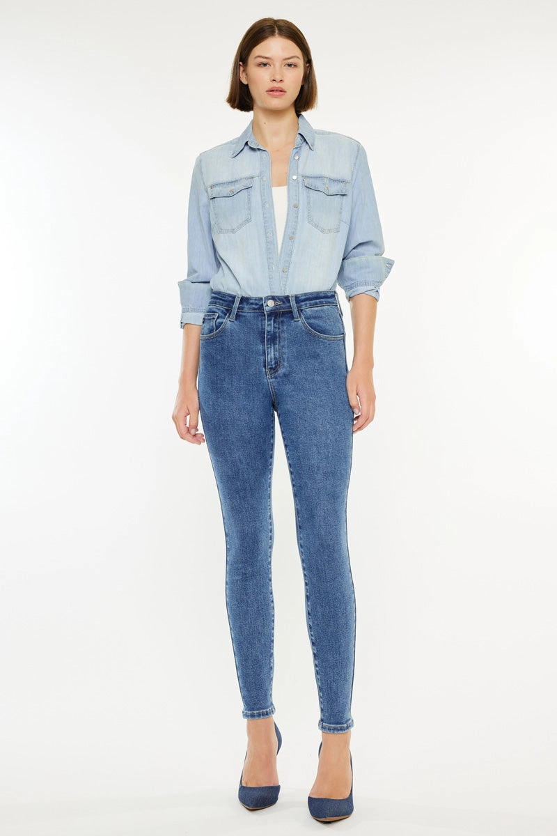 Bev Essentials High Rise Ankle Skinny Jeans
