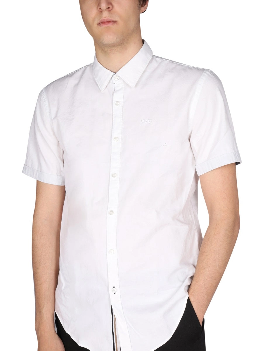 Boss Hugo Boss Logo Embroidered Short-Sleeved Shirt