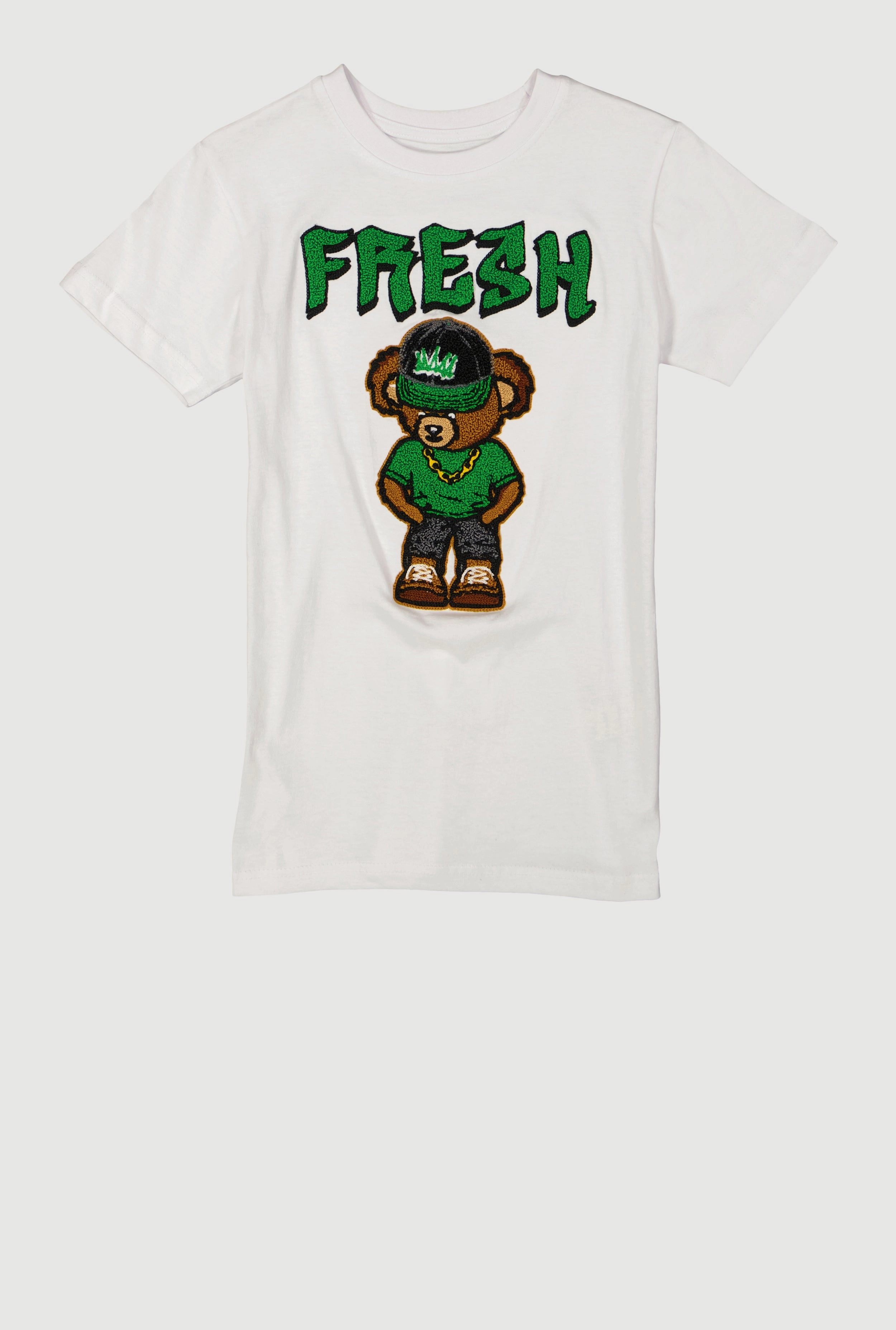 Boys Chenille Fresh Bear Patch Graphic Tee