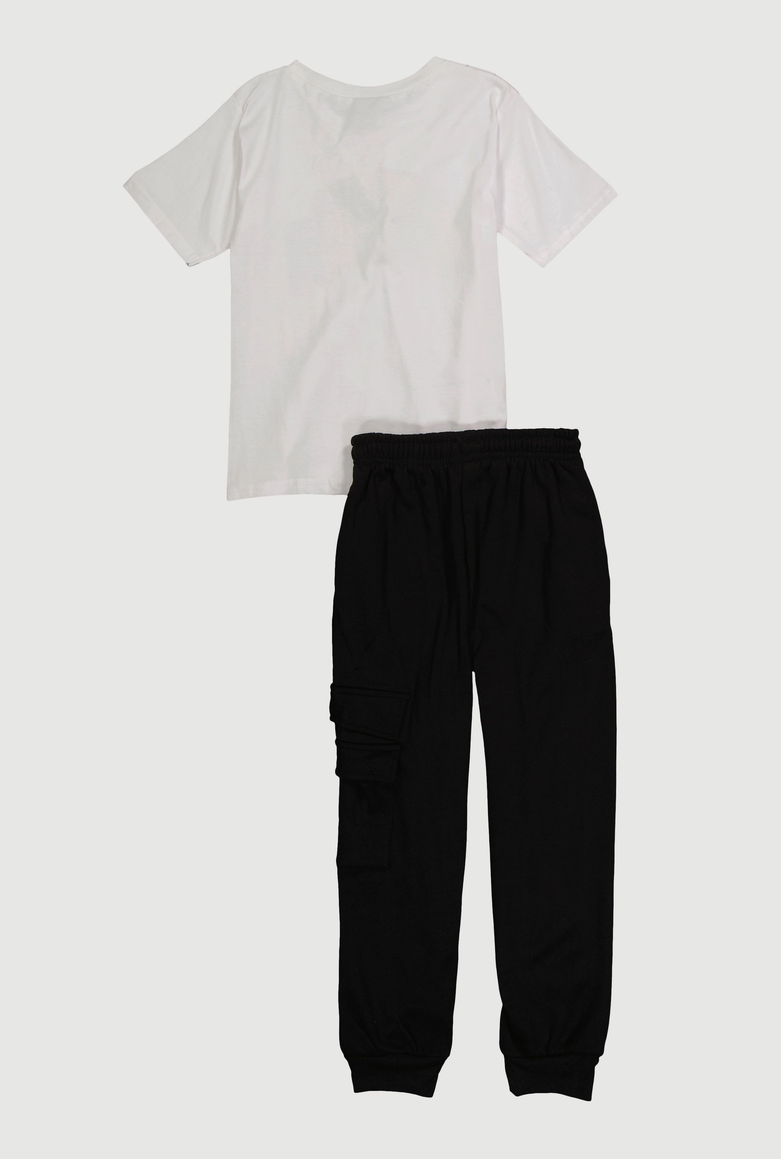 Boys Hustle Graphic Tee and Cargo Joggers