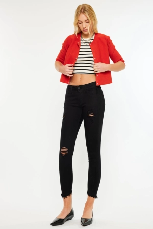 Brianna Mid Rise Ankle Skinny Jeans