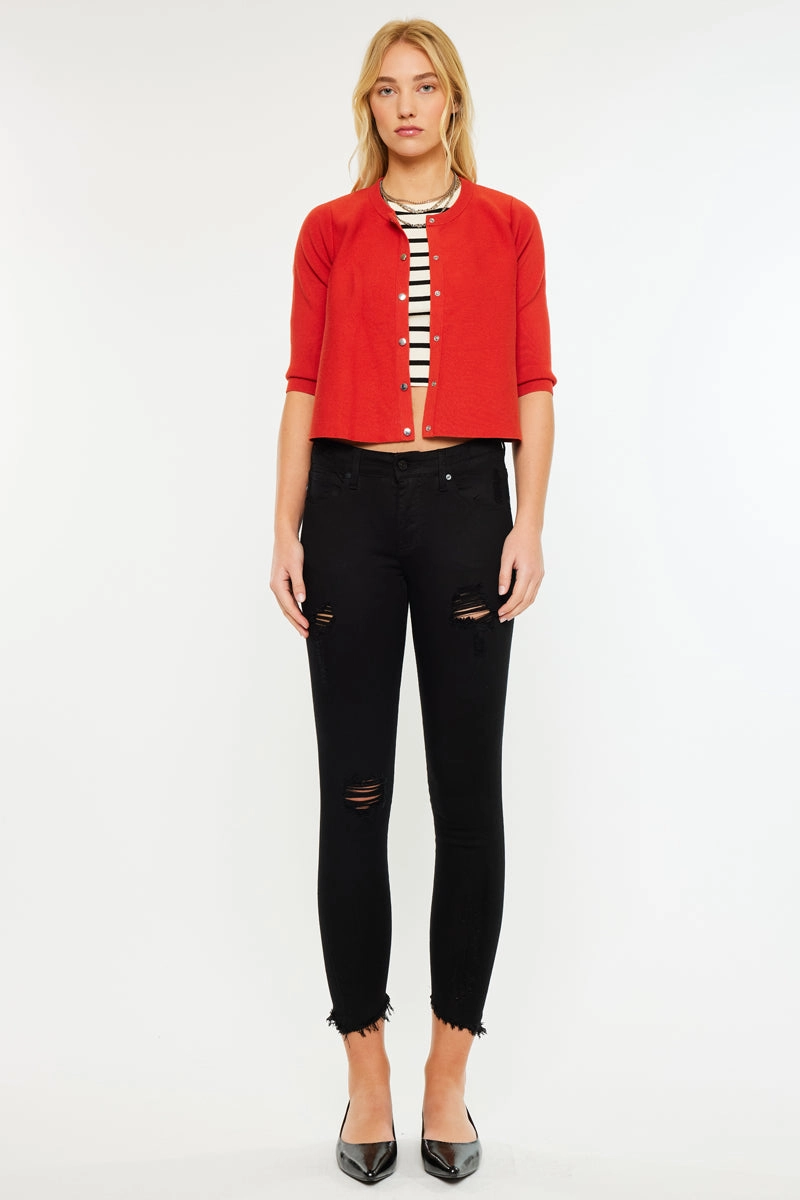 Brianna Mid Rise Ankle Skinny Jeans