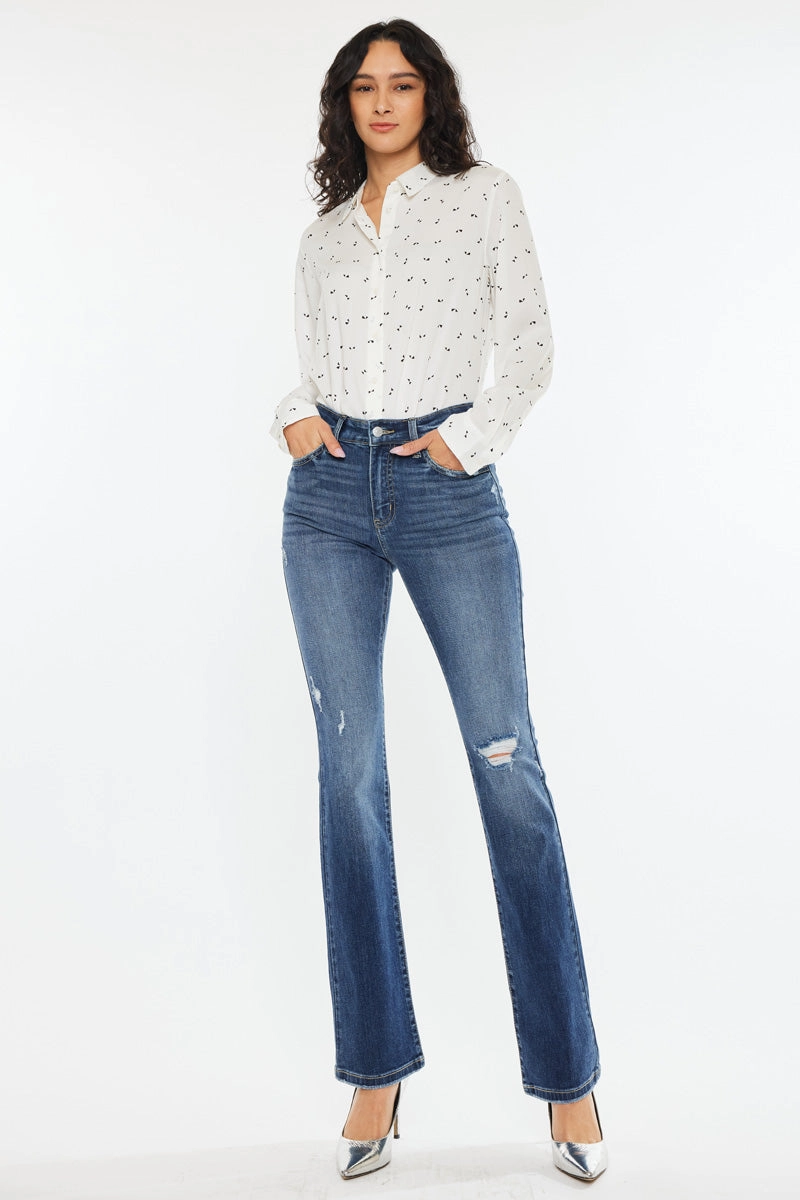Brooklyn Essentials High Rise Skinny Bootcut Jeans
