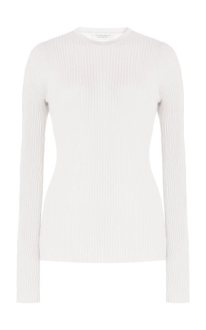 Browning Knit Sweater in Ivory Cashmere Silk