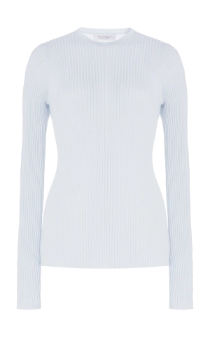 Browning Knit Sweater in Light Blue Cashmere Silk
