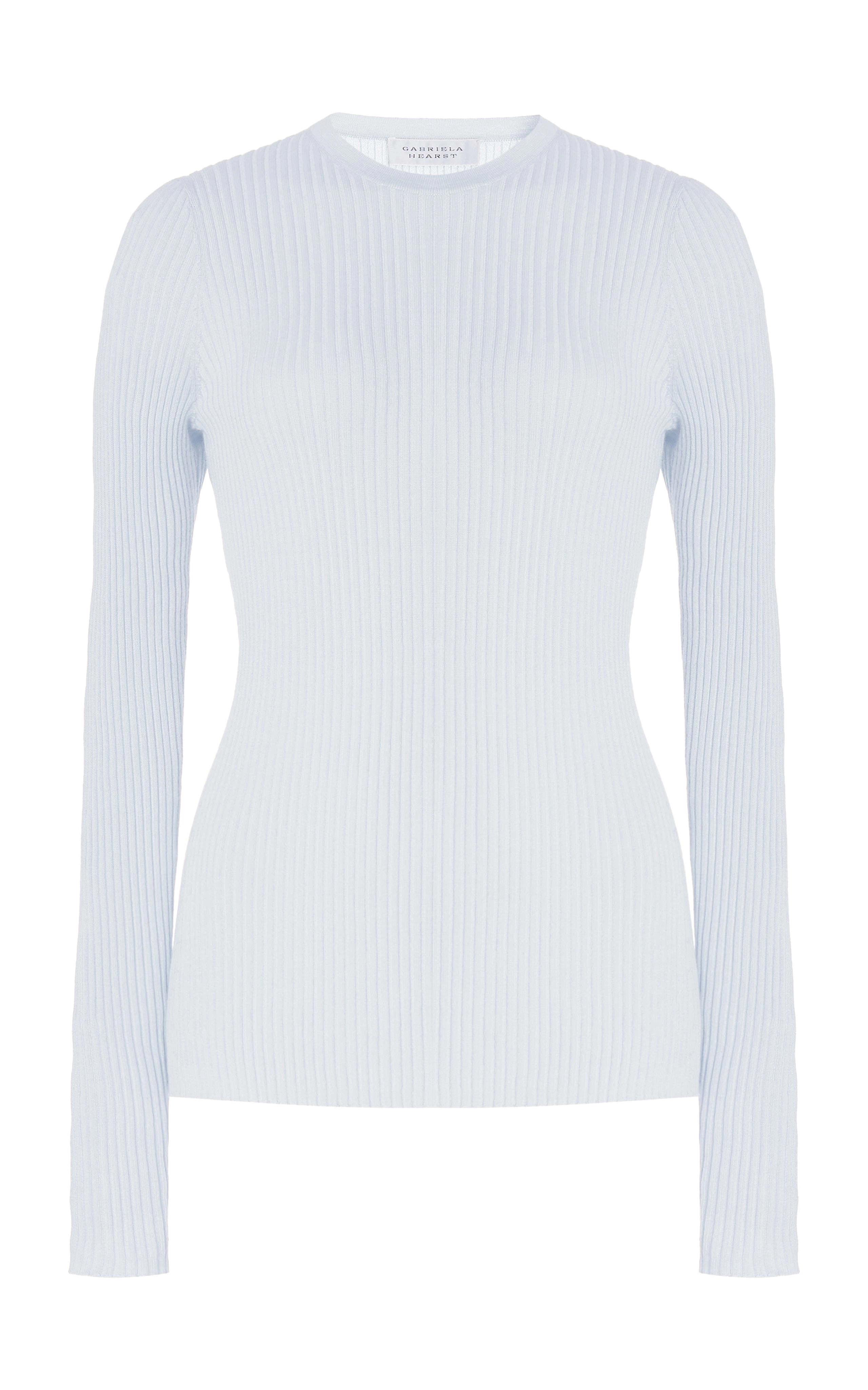 Browning Knit Sweater in Light Blue Cashmere Silk