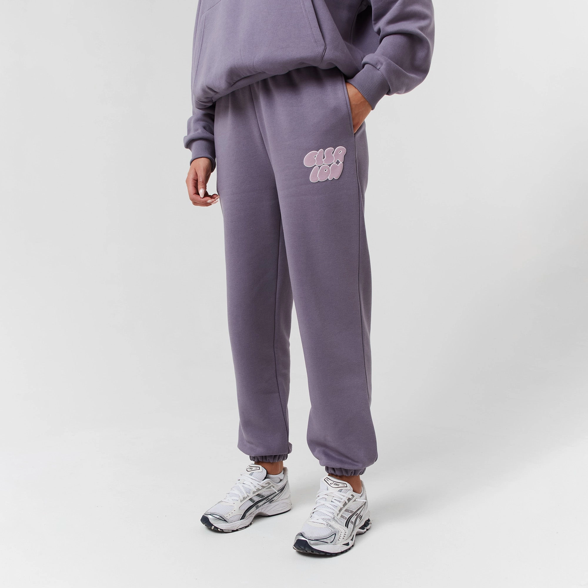 Bubble Logo Back Print Tracksuit | Dusty Mauve
