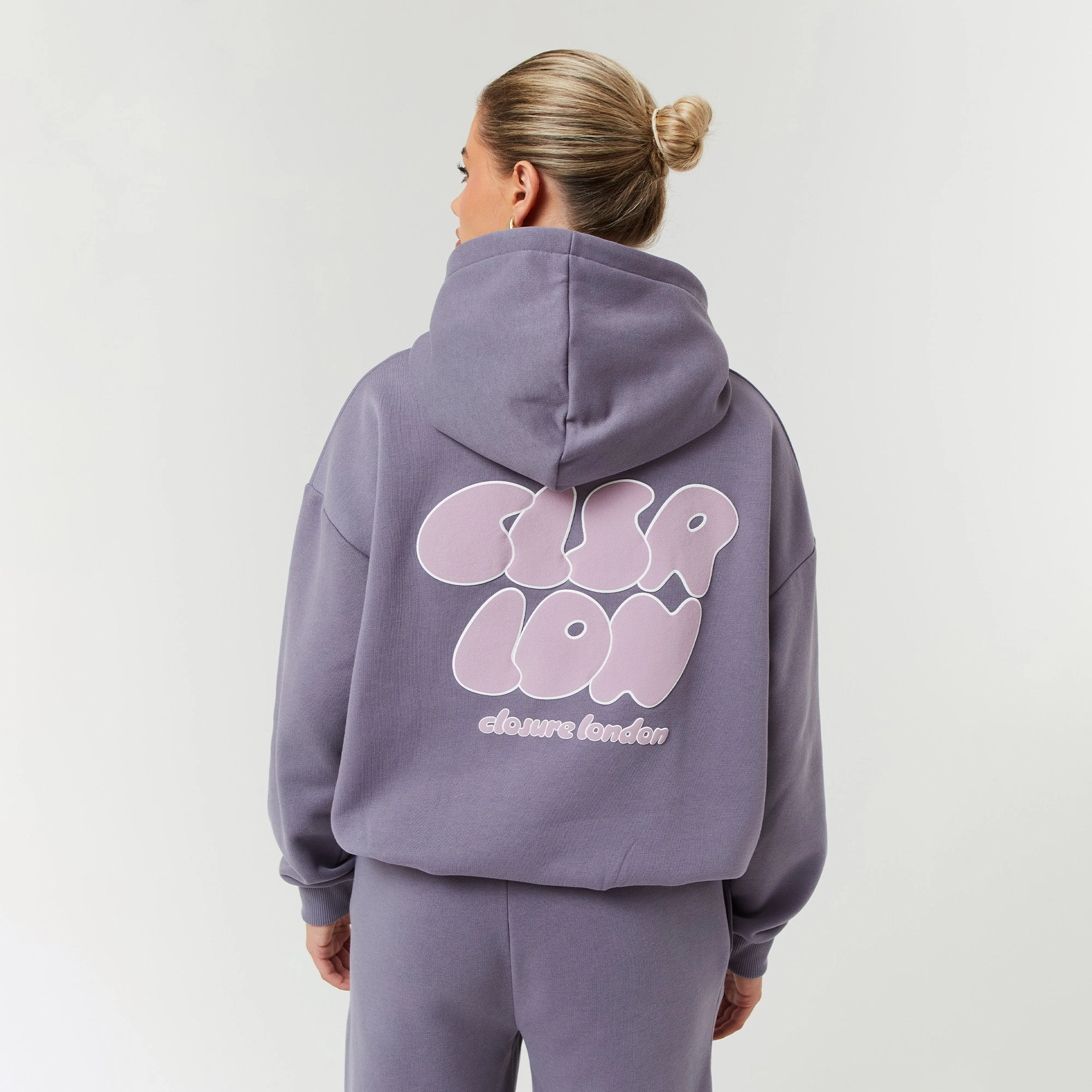 Bubble Logo Back Print Tracksuit | Dusty Mauve