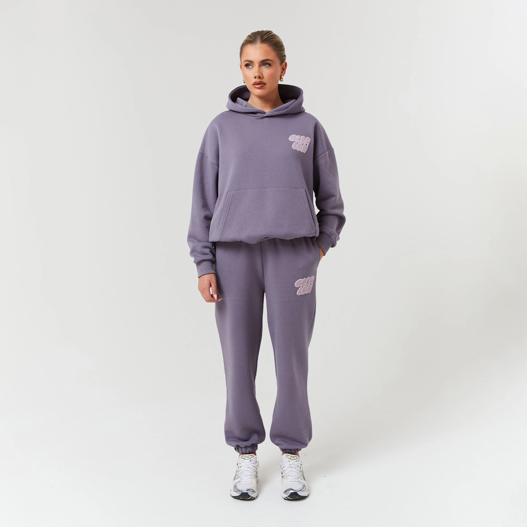 Bubble Logo Back Print Tracksuit | Dusty Mauve
