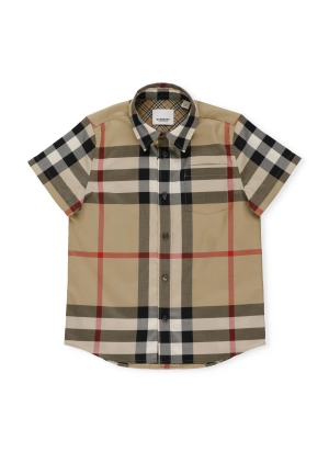 Burberry Kids Vintage Checked Short-Sleeved Shirt