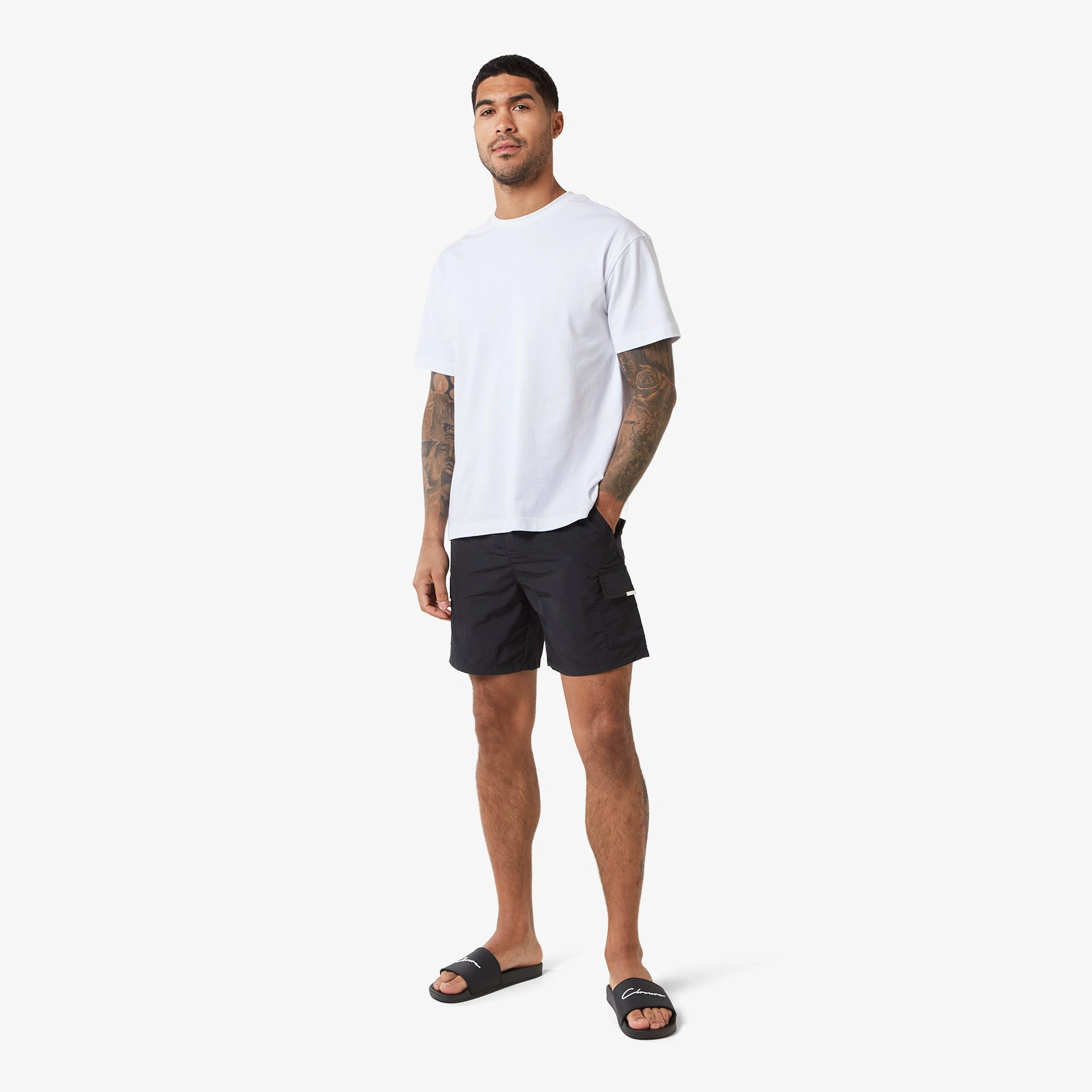 Cargo Pocket Swimshort | Black