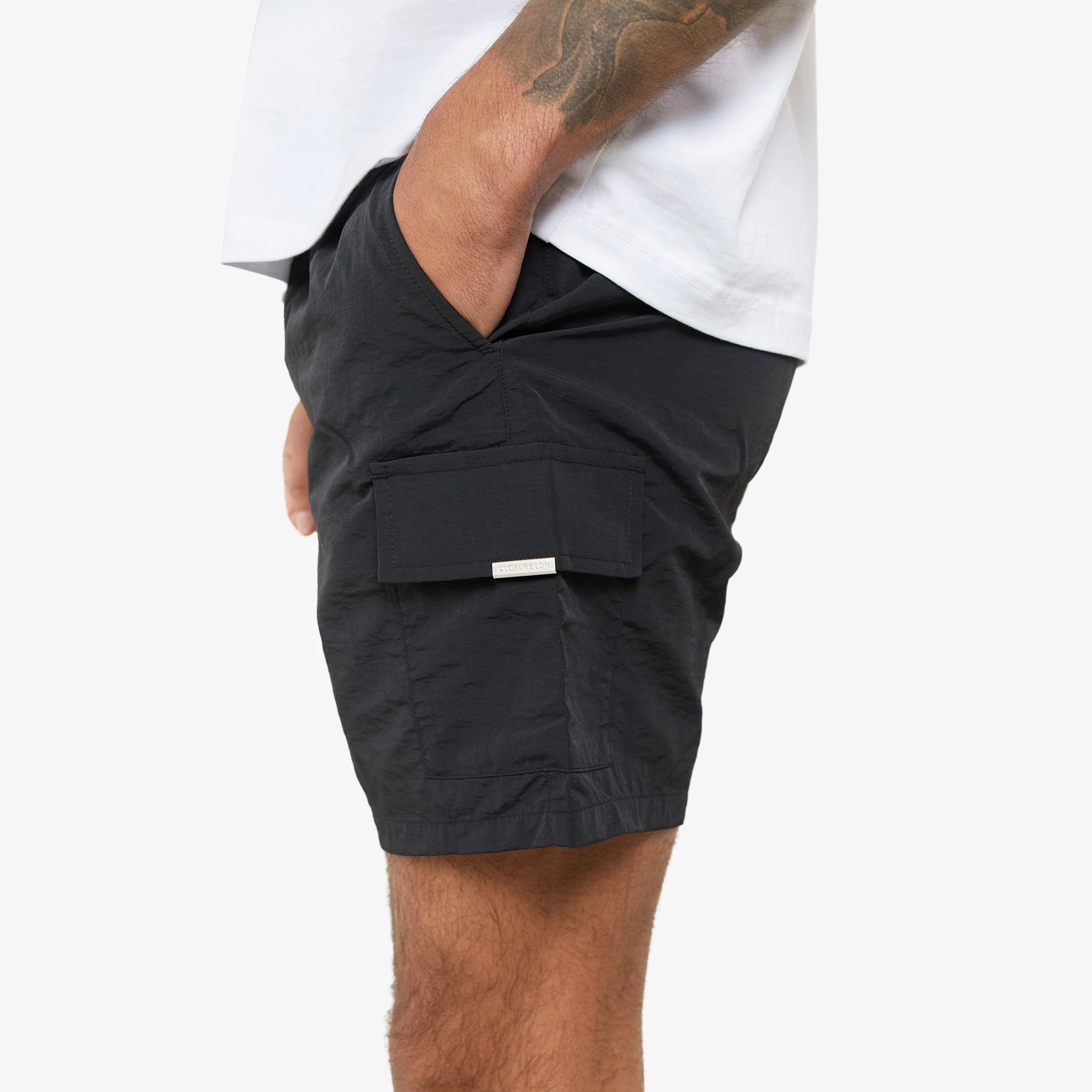 Cargo Pocket Swimshort | Black