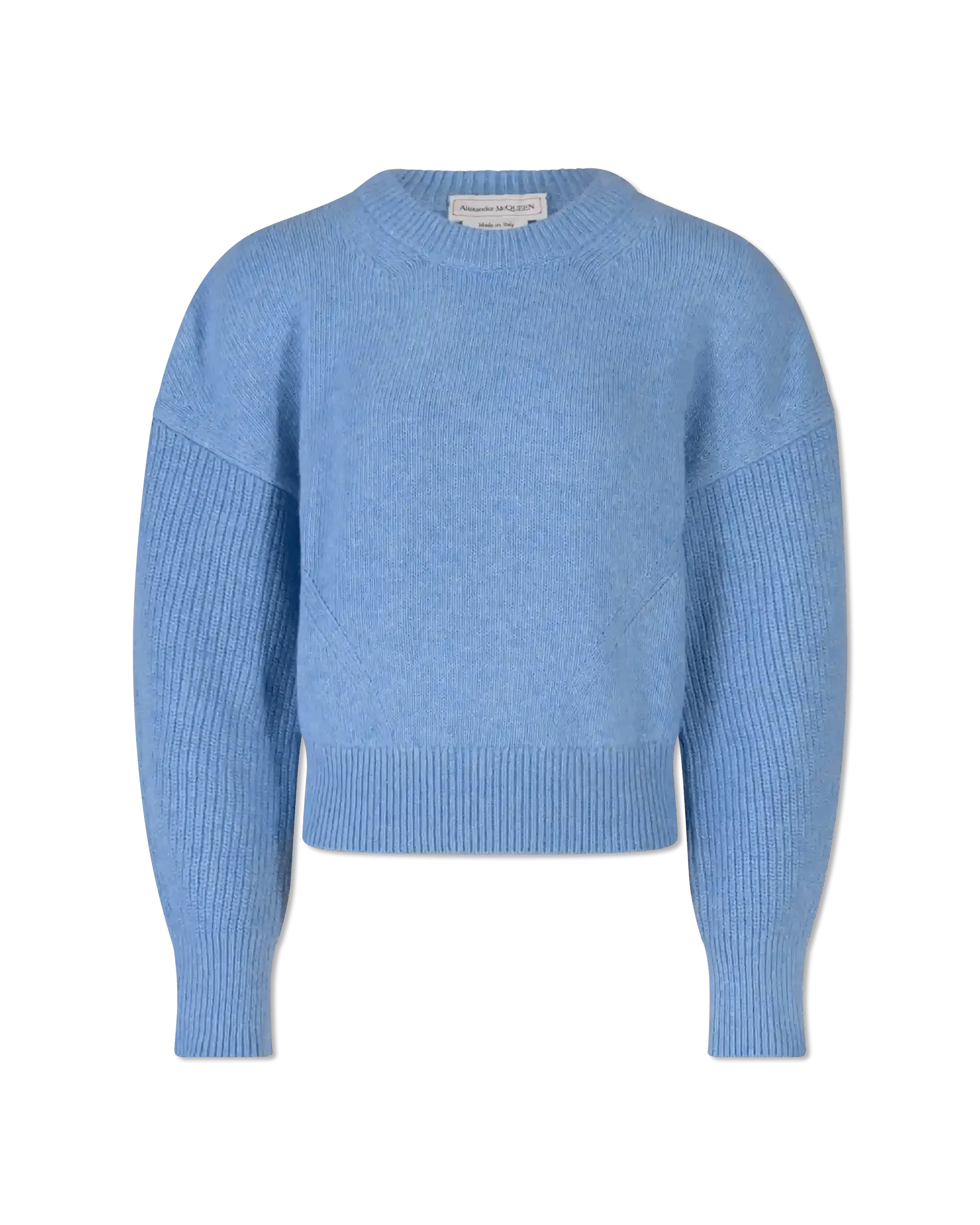 Chunky Wool Knit Crewneck Sweater