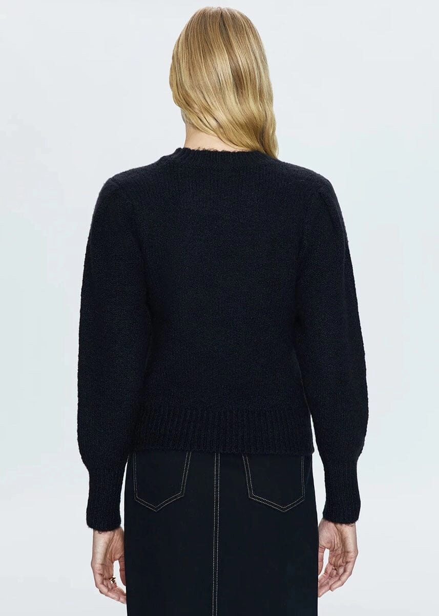 Colette Puff Sleeve Sweater - Noir
