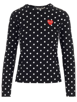 Comme des Garçons Play Polka Dot Long-Sleeved T-Shirt