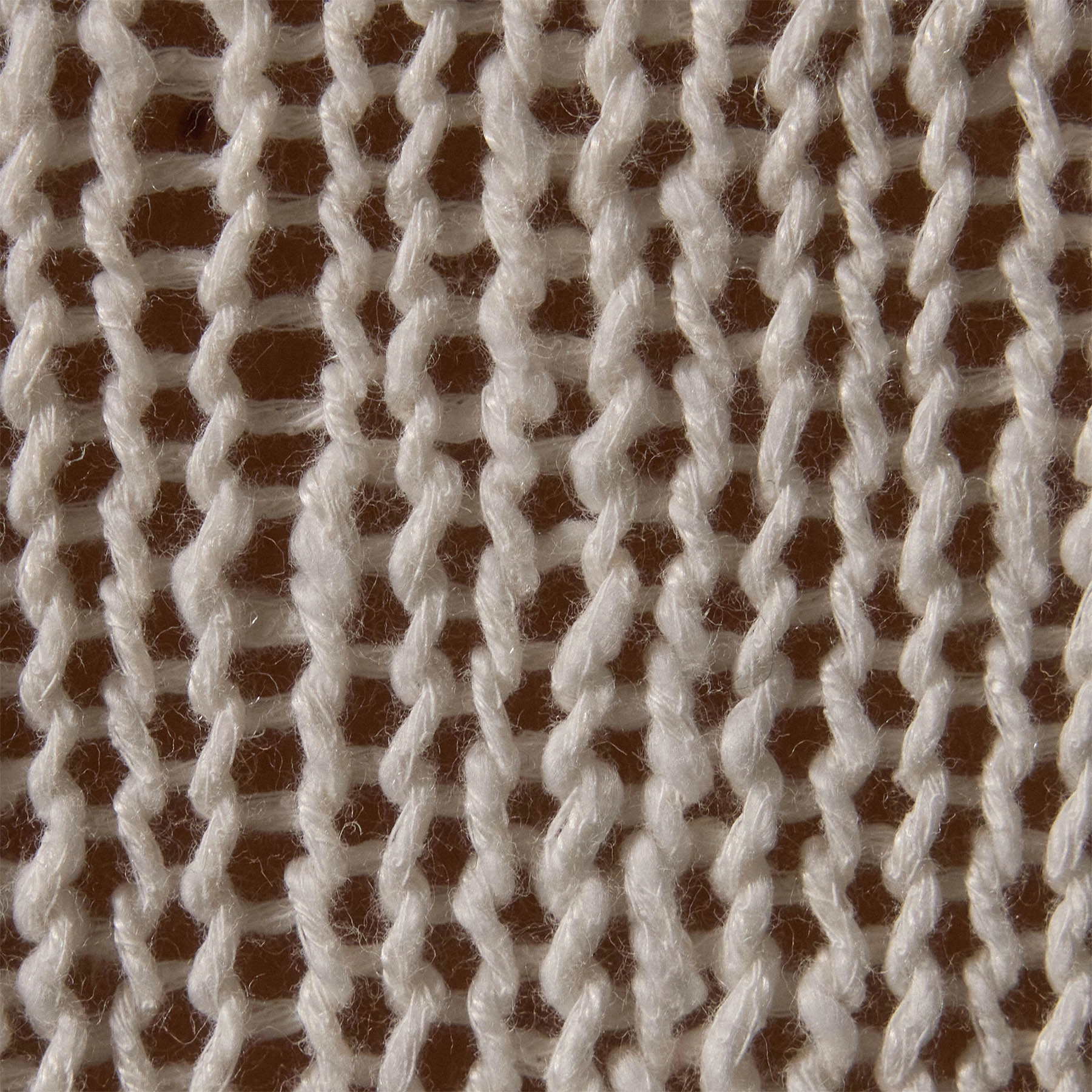 Cotton Linen Open Knit Pullover - White