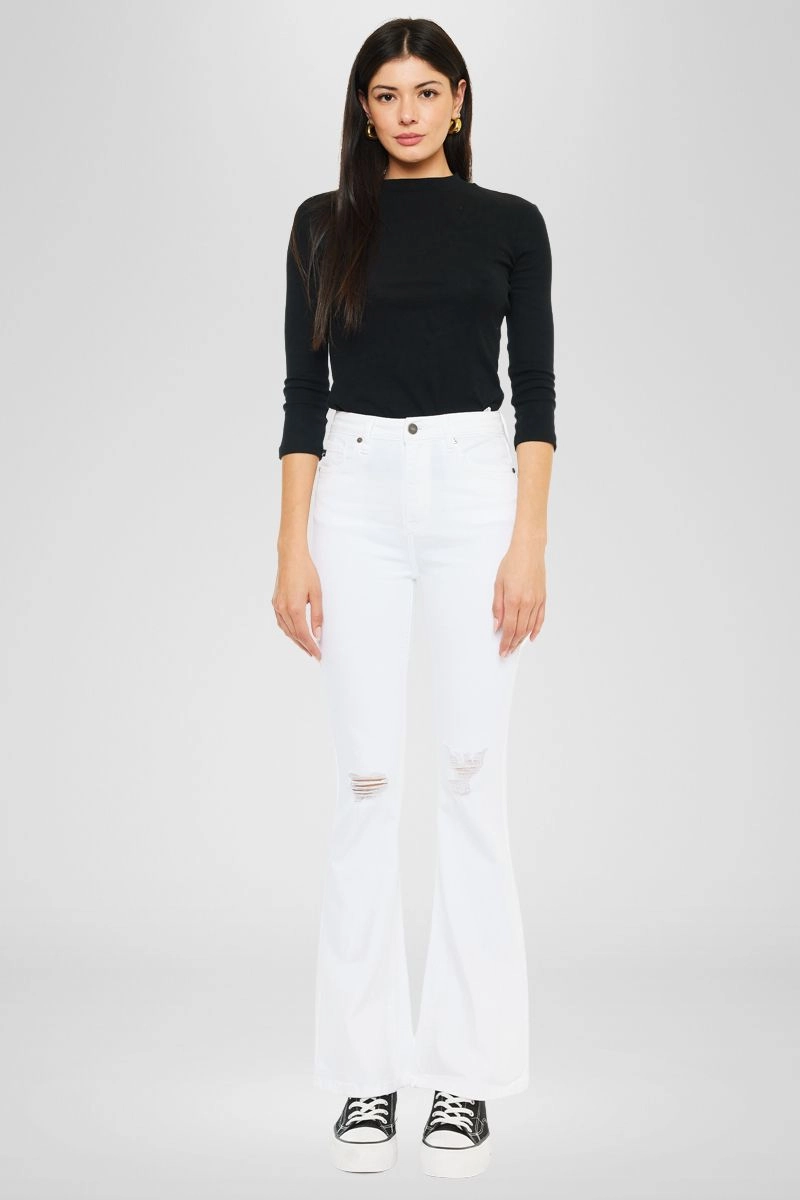 Crystal High Rise Bootcut Jeans (Petite)